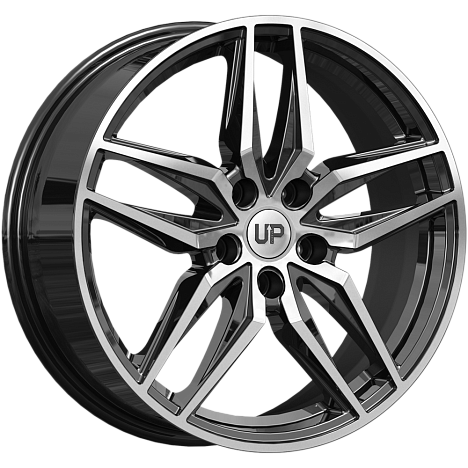 Литые диски 7x18 5/114,3 Wheels UP Up112 New Diamond Черный ET45 DIA67,1 0