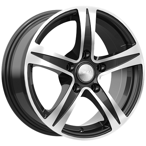 Литые диски 6.5x15 5/100 SKAD Sakura Алмаз Черный ET35 DIA57,1 0